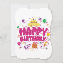 Happy Birthday Thank you Cards