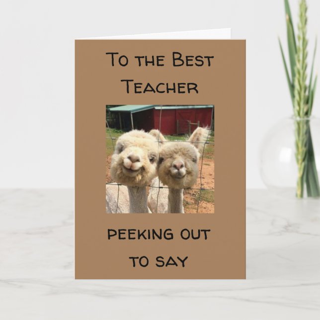 HAPPY *BIRTHDAY* ***THE BEST TEACHER*** CARD (Front)