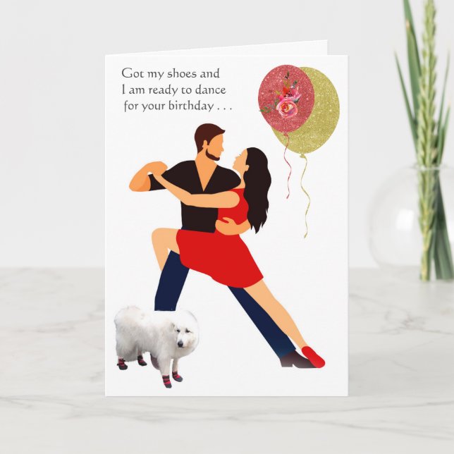 Happy Birthday! - the Red Dancing Shoes Card (Front)