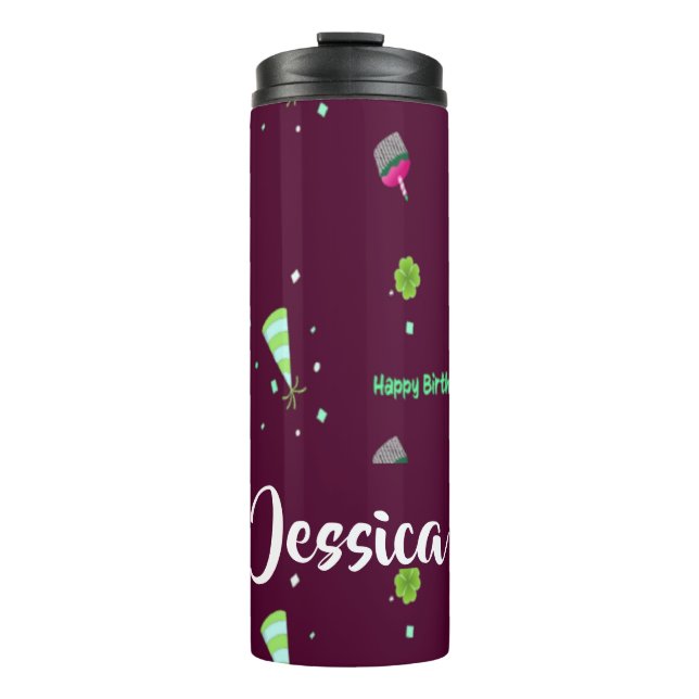 Happy birthday thermal tumbler (Front)