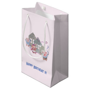 Happy Birthday Three Little Pigs Celebrating Small Gift Bag