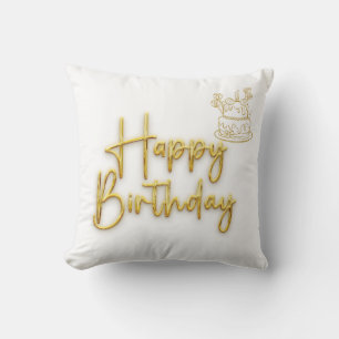 Happy Birthday Throw Pillow