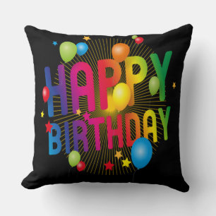 Happy Birthday Throw Pillow