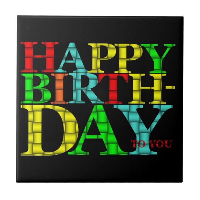 Happy Birthday Tile (Front)