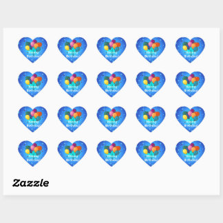 Happy Birthday...time to celebrate! Heart Sticker