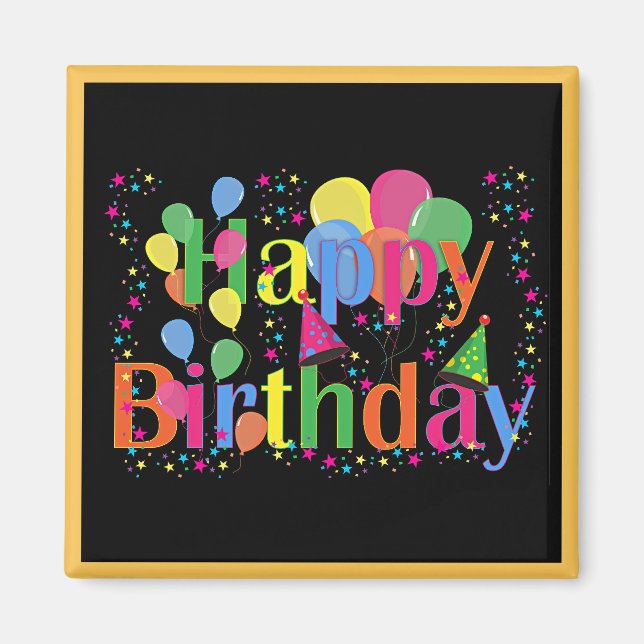Happy Birthday, Time to Celebrate, Magnet (Front)