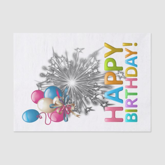 Happy Birthday Tissue Paper (Front)