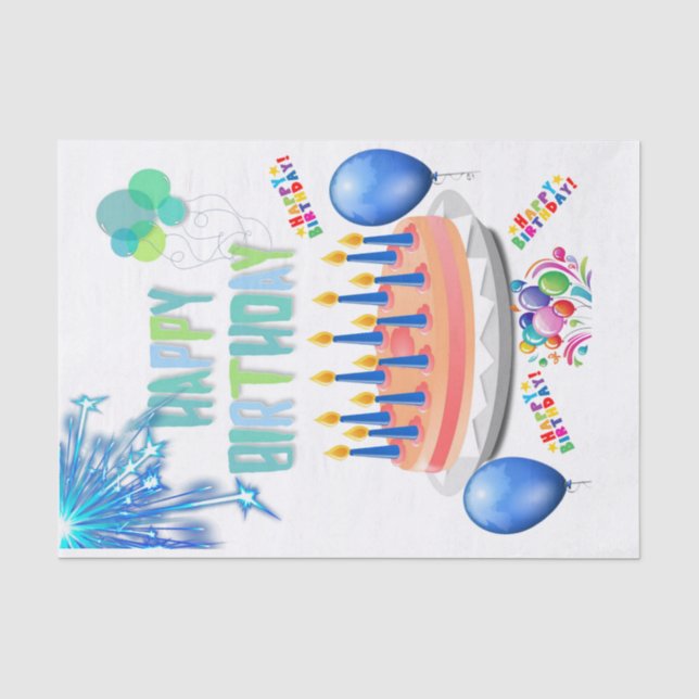 Happy Birthday Tissue Paper (Front)