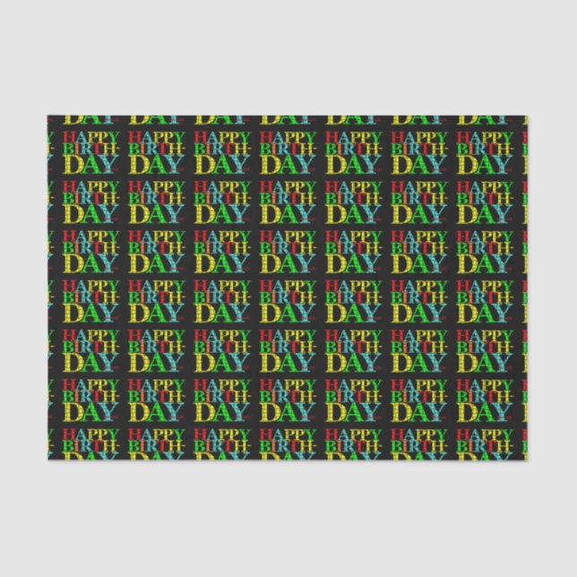Happy Birthday Tissue  Paper (Front)