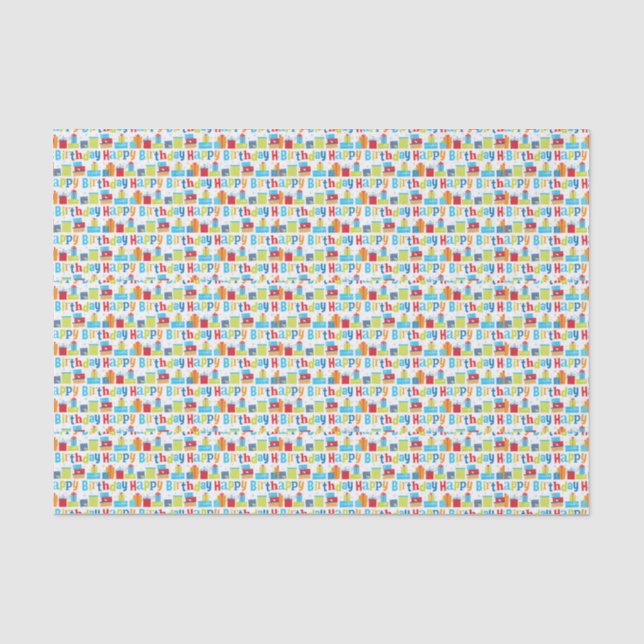 Happy Birthday  Tissue Paper (Front)