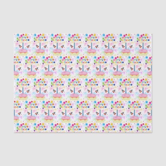 Happy Birthday Tissue Paper (Front)