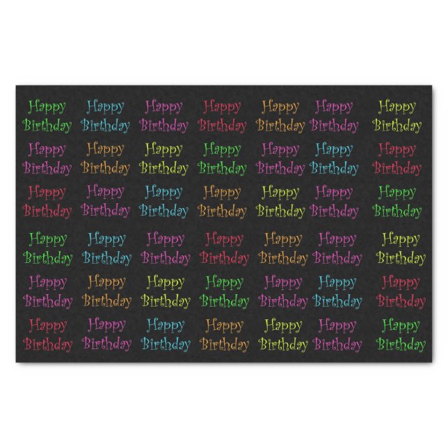 Happy Birthday Tissue Paper (Front)