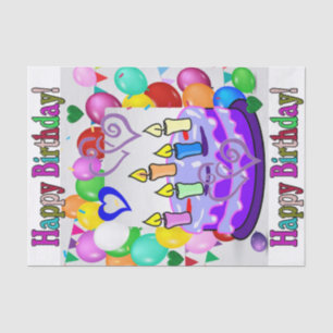 Happy Birthday Tissue Paper Balloons