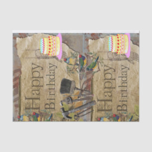 Happy Birthday Tissue Paper Construction Tools