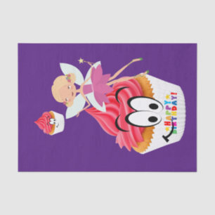 Happy Birthday Tissue Paper Cupcake Fairy