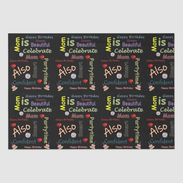 Happy Birthday Tissue Paper Mom (Front)