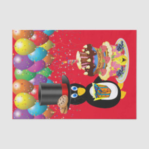 Happy Birthday Tissue Paper Penguin