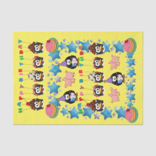 Happy Birthday Tissue Paper Penguin