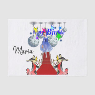 Happy Birthday Tissue Paper Red Carpet