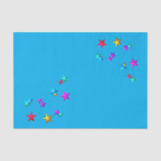 Happy Birthday Tissue Paper Stars (Front)