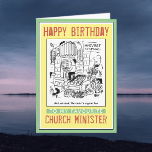 Happy Birthday to a Church Minister or Priest. Card