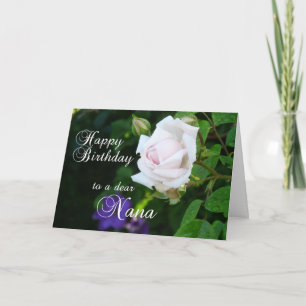 Happy Birthday to a dear Nana-Pink Rose Card