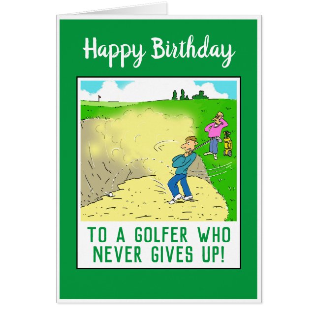 Happy Birthday to a Golfer Funny (Front)