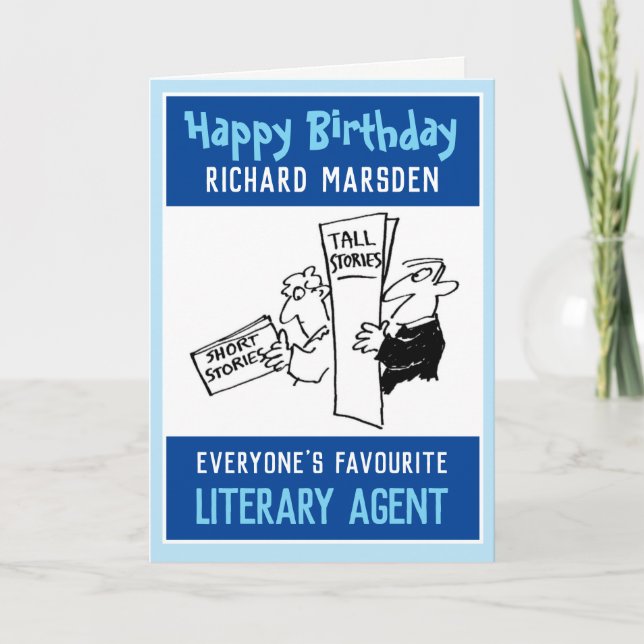 Happy Birthday to a Literary Agent Card (Front)
