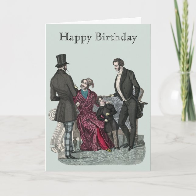 Happy Birthday to a Man of the World Elegant Card (Front)