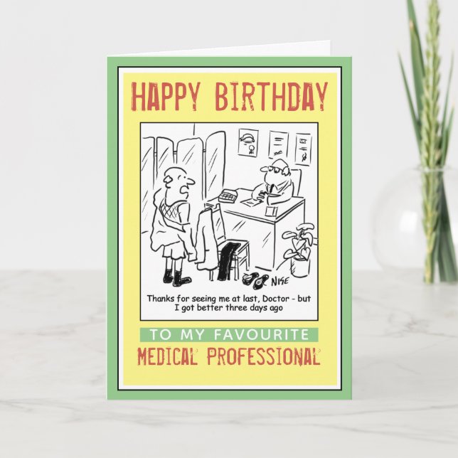 Happy Birthday to a Medical Professional Card (Front)