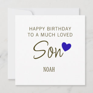 Happy Birthday to a Much Loved Son – Personalized Holiday Card