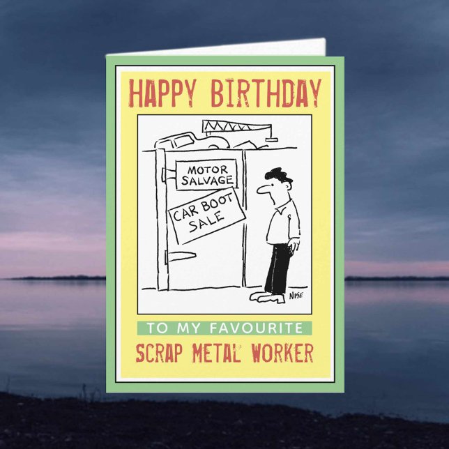 Happy Birthday to a Scrap Metal Worker Card (Creator Uploaded)