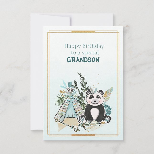 Happy Birthday To a Special Grandson  Card (Front)