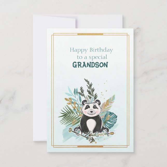 Happy Birthday To a Special Grandson  Card (Front)