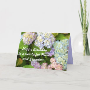 Happy Birthday to a Wonderful Mom and Grandma Card