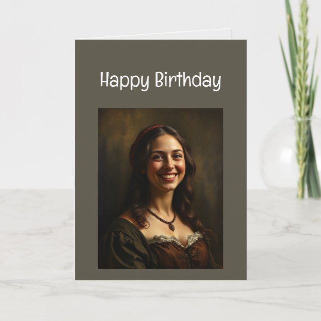 Happy Birthday to a Wonderful Woman Funny Card (Front)