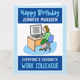 Happy Birthday to a Work Colleague Card