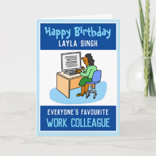 Happy Birthday to an Asian Work Colleague Card