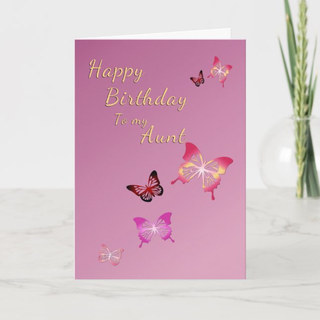 Happy Birthday To Aunt Card (Front)