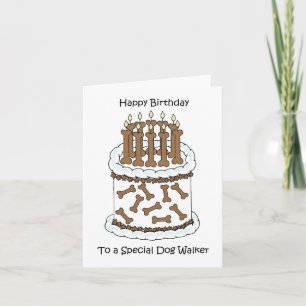 Happy Birthday to Dog Walker Card