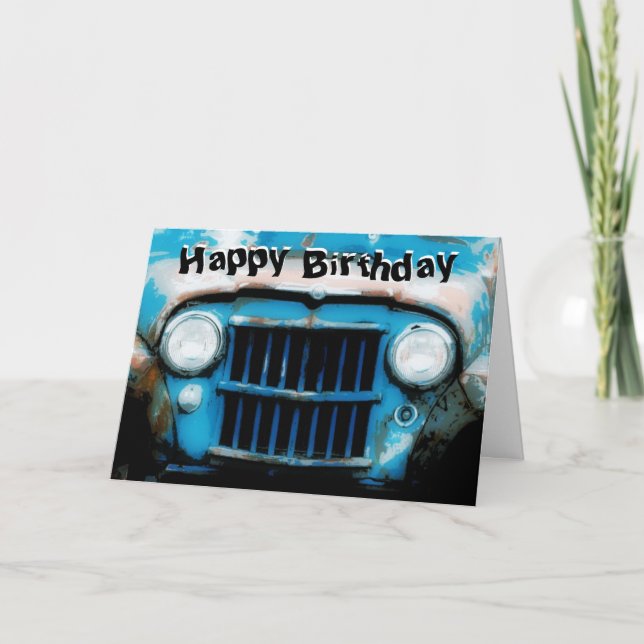 Happy Birthday to Elderly Man Card (Front)