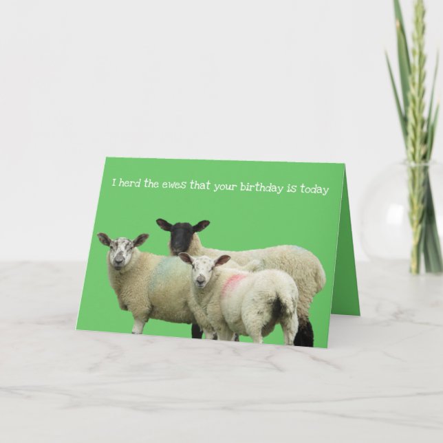 Happy Birthday to Ewe Card (Front)