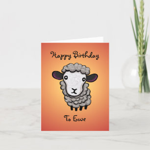 Happy Birthday to Ewe Thank You Card