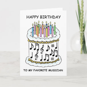Happy Birthday to Favourite Musician Card