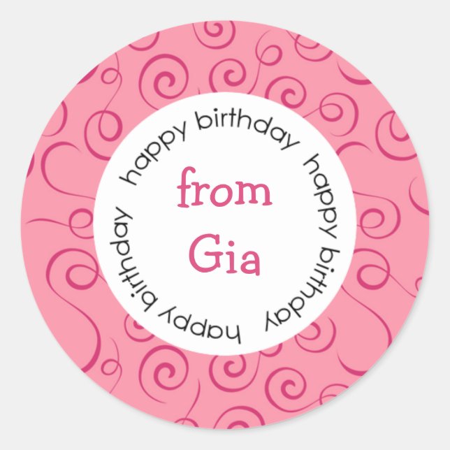 Happy Birthday to/from stickers (Front)