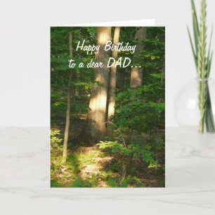 Happy Birthday to go to DAD-Forest Light Card