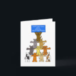 Happy Birthday to Great Grandson Cartoon Dogs Card<br><div class="desc">A team of cartoon dogs standing on each other's shoulders. The top dog is holding up a sign that says 'Happy Birthday to a special Great Grandson'.</div>