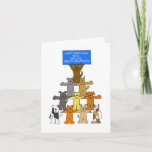 Happy Birthday to Great Grandson Cartoon Dogs Card<br><div class="desc">A team of cartoon dogs standing on each other's shoulders. The top dog is holding up a sign that says 'Happy Birthday to a special Great Grandson'.</div>