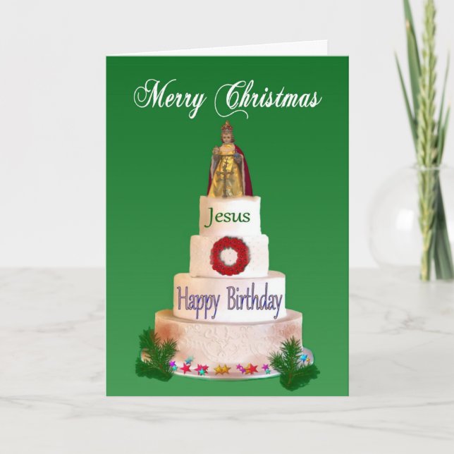 Happy Birthday to Jesus Christmas Card (Front)