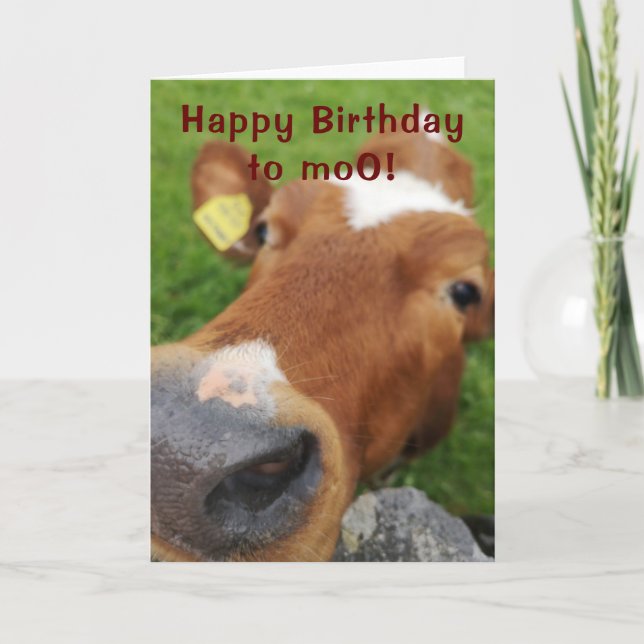 Happy birthday to moo greeting card (Front)